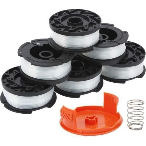 (white)Kit de remplacement pour bobines - BLACK & DECKER - 8 pièces - Fil de rechange - Capuchon de bobine - Ressort (1/4)