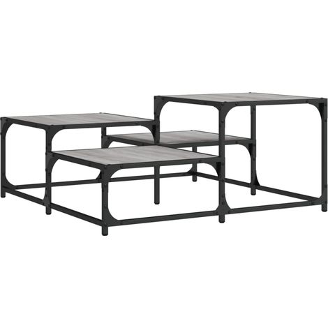 Maison Exclusive - Couchtisch Grau Sonoma 87,5x87,5x40 cm Holzwer