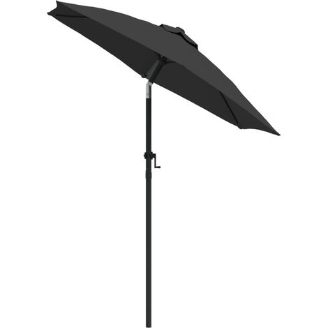 Parasol, Parasol pour Balcon Jardin Plage Terrasse, Anthracite 200x211 cm Aluminium OIB2883E (1/5)