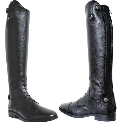 Bottes 40 XS: Bottines en cuir avec lacets élastiques Winner et fermeture éclair arrière (1/2)