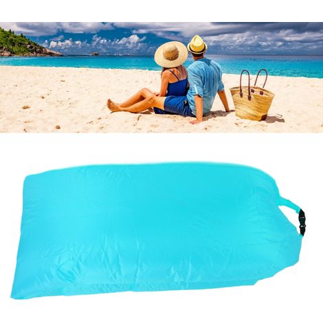 Matelas gonflable pliable, lit de couchage portable pour camping, baignade et fêtes. (1/5)