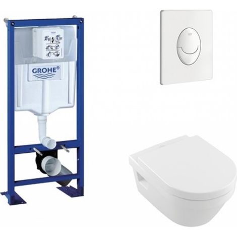 Pack WC Grohe Rapid SL + Cuvette Architectura TwistFlush + Plaque Blanche (1/5)