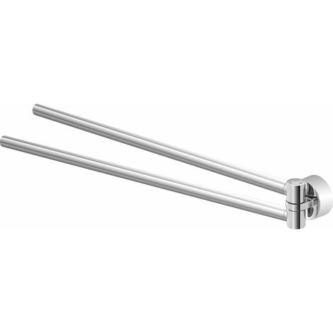 Inbagno Set Accessori Bagno a Muro in Acciaio Cromo Doppio Fissaggio Tasselli e Biadesivo 3M (40x5) (1/3)