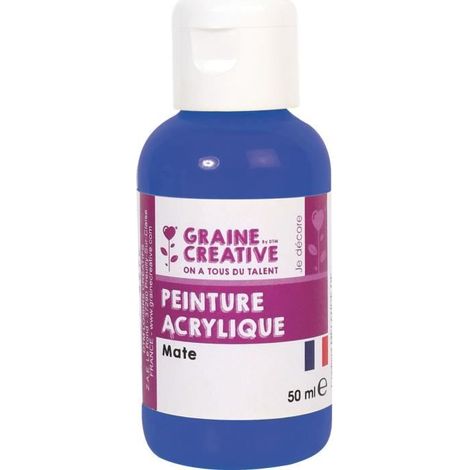 Peinture Acrylique - 50ml - Bleu Roi - Couleur Principale: Blanc - Mixte (1/2)