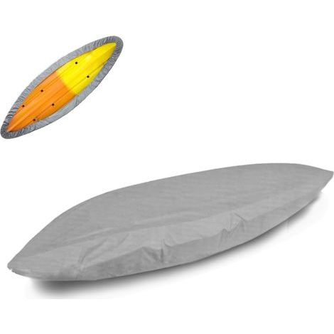 Housse de pour Kayak de 4,5 M, Imperméable, Solaire UV, Housse de canoë en Polyester, Housse de Rangement pour Kayak, Bateau, canoë, Extérieur, (Gray)