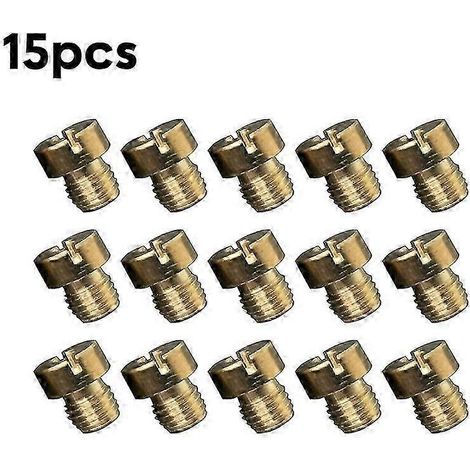 15 gicleurs principaux de carburateur 60-130 M6 compatibles avec les carburateurs Dellorto de 12 à 17,5 mm et Mikuni. (1/5)
