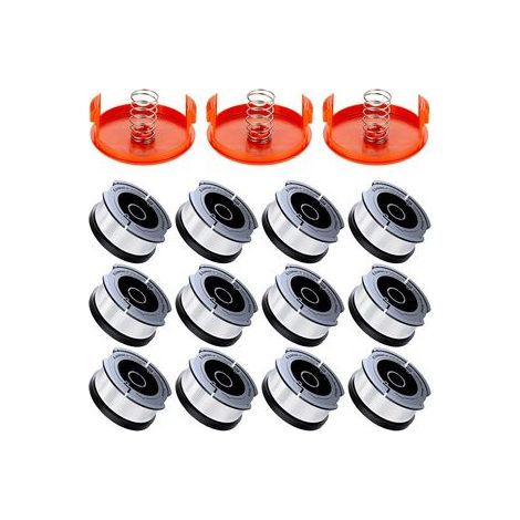 Bobines nylon pour BLACK+DECKER – Remplace AF-100-3ZP – Tête auto grande capacité B12+3+3 avec capot (1/5)