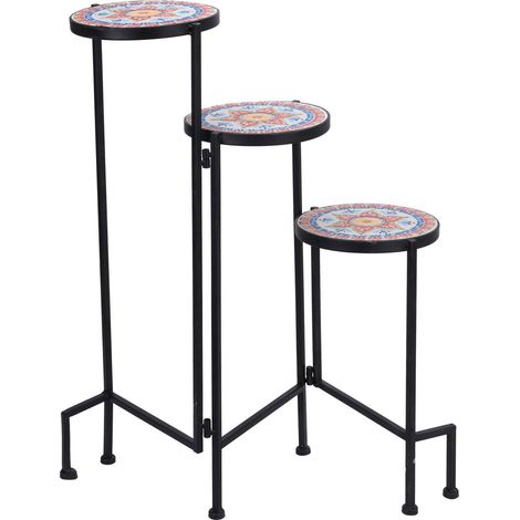 Parterre de fleurs MOSAIC sur pied, 3 niveaux, 68 cm