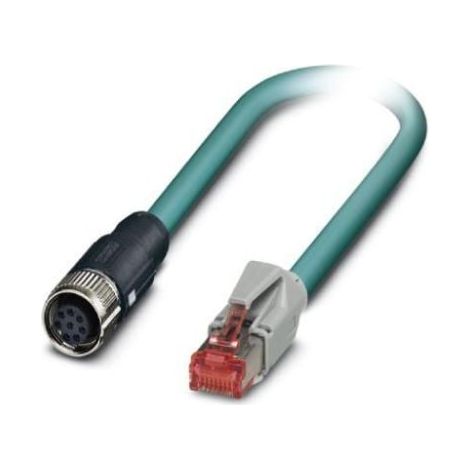 Câble Ethernet catégorie 5 Blindé Phoenix Contact, Bleu, 5m Avec connecteur Droit ( Prix pour 1 )