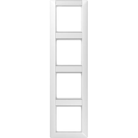 Jung Marco 4x, con campo de rotulación, AS 500, IP 44, Duroplast, blanco alpino, montaje vertical AS 584 NA WW