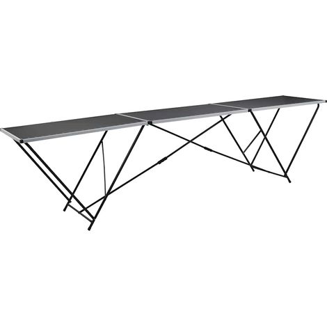vidaXL Mesa para empapelar plegable de MDF y aluminio 300x60x78 cm (1/4)