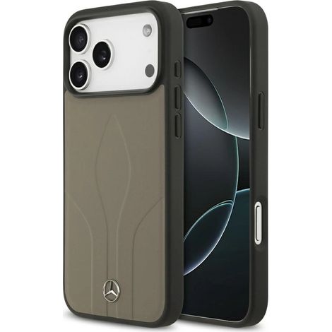 Funda Mercedes de piel The Move MagSafe para iPhone 17 Pro Max - Beige (1/5)