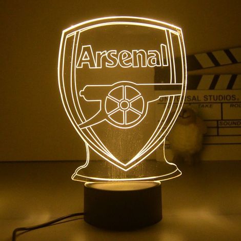 Veilleuse LED 3D pour chambre d'enfant aux couleurs du Liverpool Football Club, avec motif dessin animé