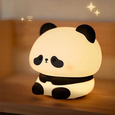 (Panda C) Veilleuse LED en silicone, en forme de mouton, de panda et de lapin, rechargeable par USB. (1/5)