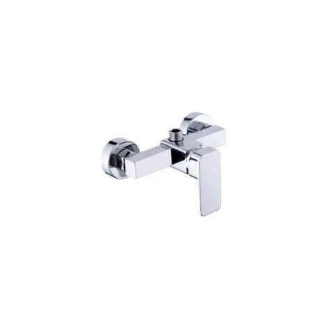 Robinet de douche mural moderne chromé avec mitigeur de douche pour eau froide et chaude (1/5)