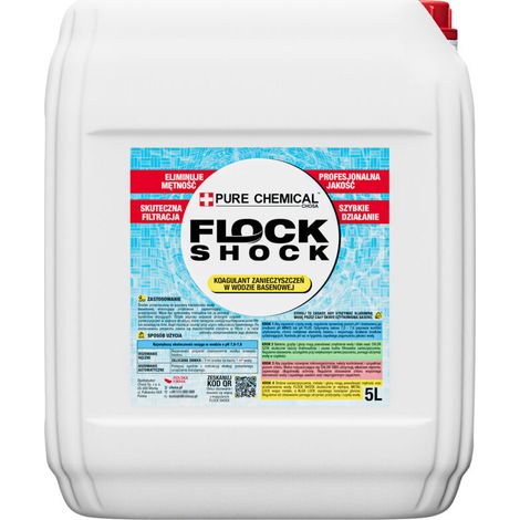 Produit d'entretien piscine Flock Shock - 5 litres - Eau cristalline - Élimine la turbidité - Haute efficacité
