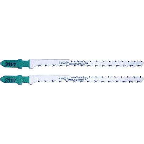 Lames de scie sauteuse croisées/coniques pour courbes très nettes, Argent/vert (1/2)