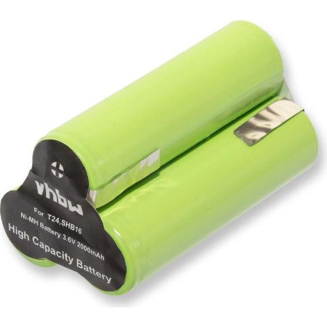 vhbw Batería compatible con BaByliss T24, T24B, T24C afeitadora (2000 mAh, 3,6 V, NiMH)