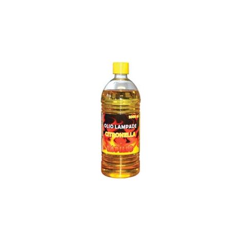 OLIO ALLA CITRONELLA PER LAMPADE E TORCE- - lt.1 in flacone - 12 pezzi LAPILLO