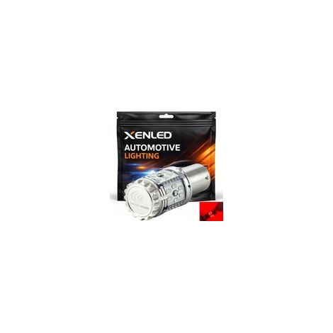 1x AMPOULE P21W ROUGE V2.0 30 LED EPISTAR - CANBUS PERFORMANCE - XENLED Lampe de signalisation (1/5)