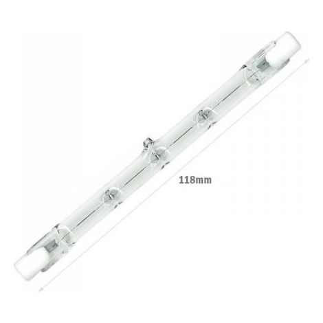 2 PZ Lampade Alogene Dimmerabili R7S 118mm 120W 2215lm Bianco Caldo 2800K (1/4)