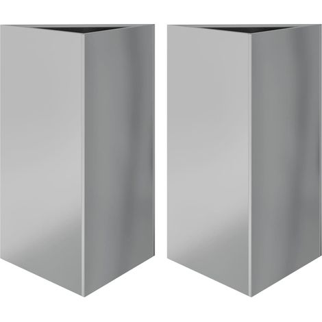 Maison Exclusive - Jardineras triangulares 2 uds acero galvanizad (1/5)