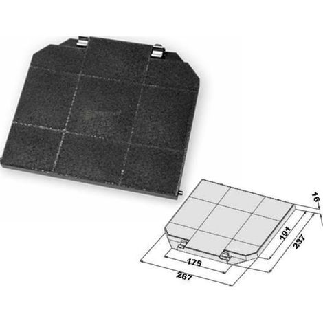 FILTRO CAPPA CARBONI ATTIVI 267x237 mm FABER ISOLA PREMIO SENSOR AXIA