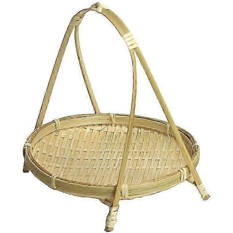 Paniers en paille tressée de bambou pour ranger fruits et pain - Panier de rangement écologique à un seul niveau (1/5)