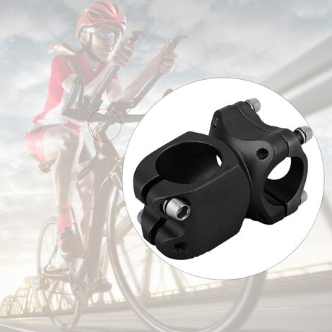 Guidon court à potence fixe en alliage d'aluminium pour VTT 25,438 (noir) (1/5)