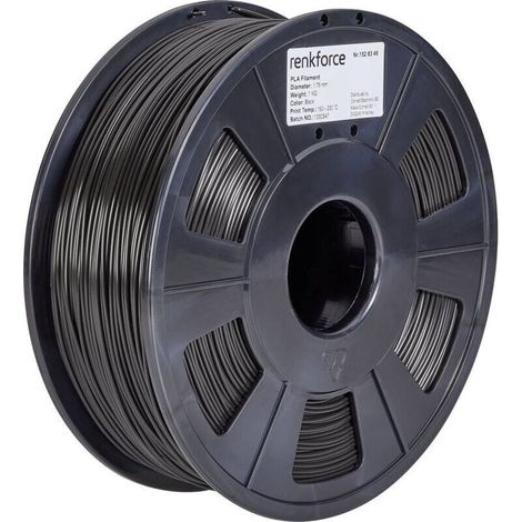 Filament RF-4511188 PLA 1.75 mm 1000 g noir A333012