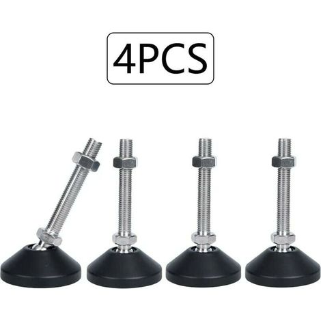 Gambe per mobili regolabili in altezza, viti di regolazione antiscivolo M8 × 50 mm, inclinazione massima 20°, livellamento per macchina per mobili, 4 pezzi (1/4)