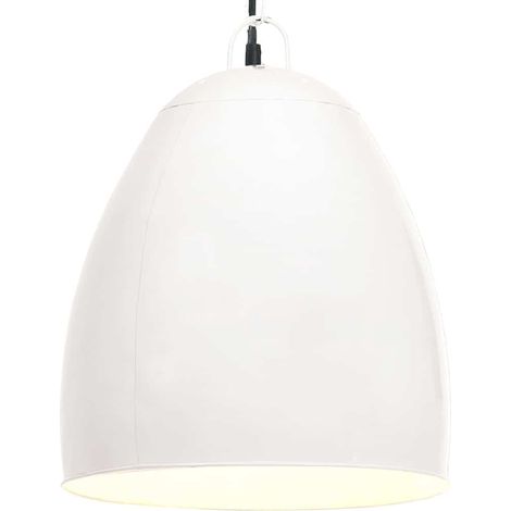 vidaXL Lámpara colgante industrial redonda 25 W blanca 42 cm E27 (1/5)