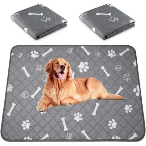 Lot de 2 tapis d'entraînement pour chien réutilisables, très absorbants, imperméables, lavables, adaptés à la maison, la voiture et les voyages - 45 x 60 cm