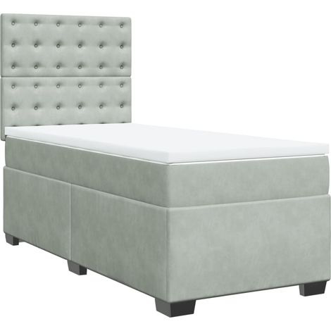 Maison Exclusive - Boxspringbett mit Matratze Hellgrau 80x200 cm