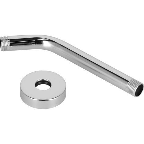 Bras de douche en acier inoxydable, rond, encastré, filetage NPT, rallonge pour WC et salle de bain, 6 pouces, norme américaine (plaqué) (1/5)