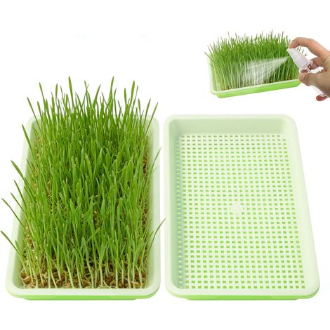 2 Pack Watercress Grow Tins (8.7" x 5.5") + 30ml Spray Bottle, Germ Box for Microgreens, Sprouts and Watercress Germ Starter Kit for Germination (1/5)