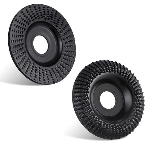 Lot de disques à meuler le bois de 125 mm, disques plats et biseautés pour meuleuse d'angle, disques à meuler pour la sculpture sur bois (1/5)