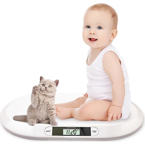Randaco Pesabebés hasta 20 kg Con batería digital Pantalla LCD Pesabebés electrónico de precisión