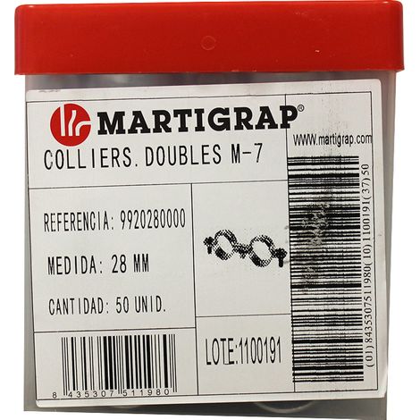 50 colliers double M7x150 - Tube Ø28 - Arcanaute (1/5)