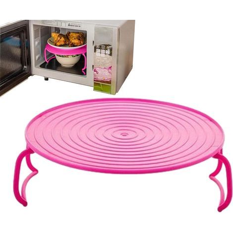 Empileur d'assiettes Double pour -Ondes - Plateau pour Four à - Transport Couverture d'éclaboussure Nourriture Support Plat (1/5)