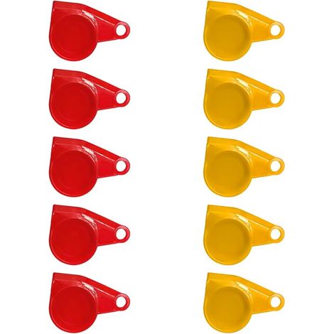 10 x Plastic Valve Caps, Anti-Dust Protection Caps Suitable for Cars, Clutch Cylinder Head Cover Cap Replacement Truck Tractor Coupling Red Yellow