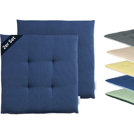 TOM TAILOR Cuscini da esterno DOVE CHAIRPAD - Set da 2 40x40 cm, Blu