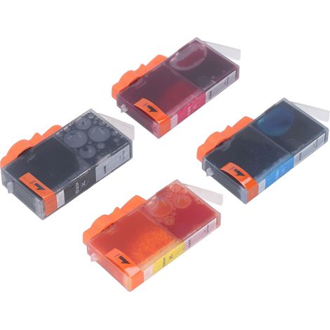 Cartouches d'encre pour imprimante HP 670 avec encre, cartouches d'encre 4 couleurs adaptées aux imprimantes Deskjet Ink Advantage 3525/4615/4620/4625/5525/6526. (1/5)