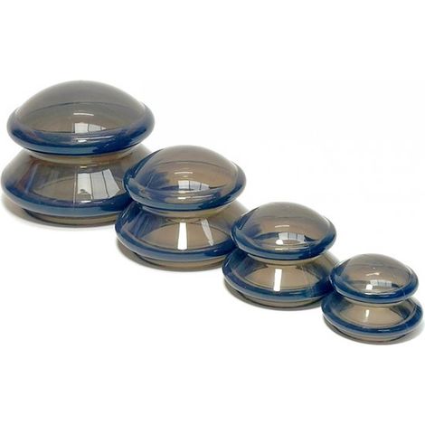 Ventouses anti-cellulite - Lot de 4 ventouses - Massage par ventouses pour le visage, les bras et les jambes - Soin du corps entier - Ventouses en silicone sous vide - Effet peau d'orange - Massage an (1/5)