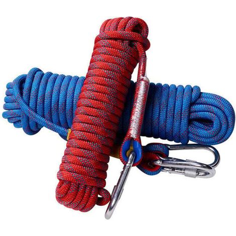 Corde d'escalade en Plein air, Corde d'escalade, Corde d'échappement, équipement d'escalade, Corde de Parachute de Sauvetage d'incendie-10mm de grosseur