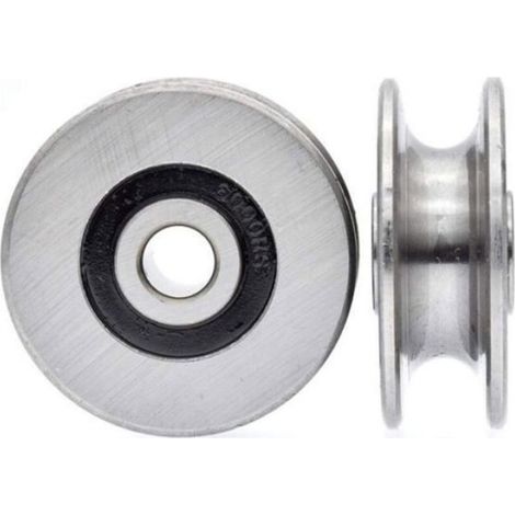 Poulie - Roulement À Billes En Acier Inoxydable - Diamètre Intérieur 8 Mm - Charge Maximale 250 Kg - Pour Système De Levage (1/4)