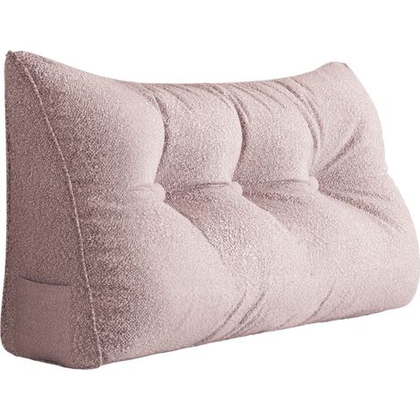 Coussin triangulaire en peluche rose 160 cm (1/5)