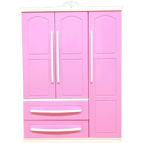 Puppenkleiderschrank im Miniaturformat, Puppenhaus-Schlafzimmermöbel, Puppenhaus-Kleideraufbewahrung, dekoratives Spielzeugzubehör (1/5)