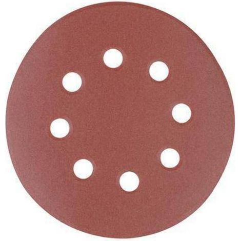 Lot de 10 Disques abrasifs autoagrippant perforés 125 mm grain 60 (1/5)