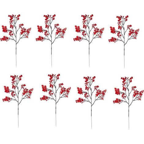 Fleurs Artificielles Rouges de Noël Simulées Arrangement Floriculture Mantianxing (1/4)